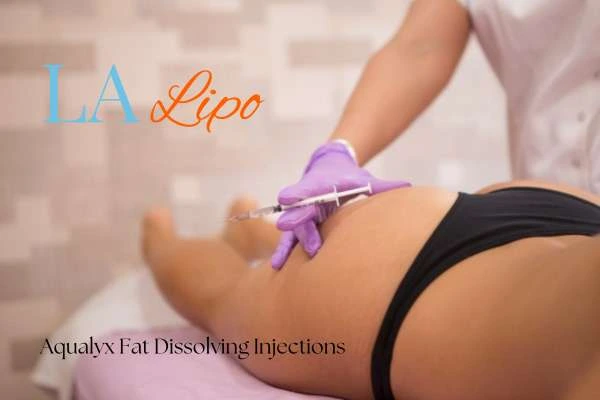 Woman having fat dissolving injections Petersfield on thighs