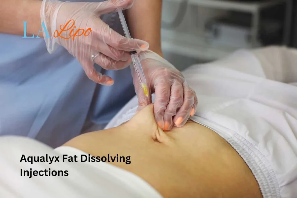 woman having fat dissolving injections Petersfield in the stomach