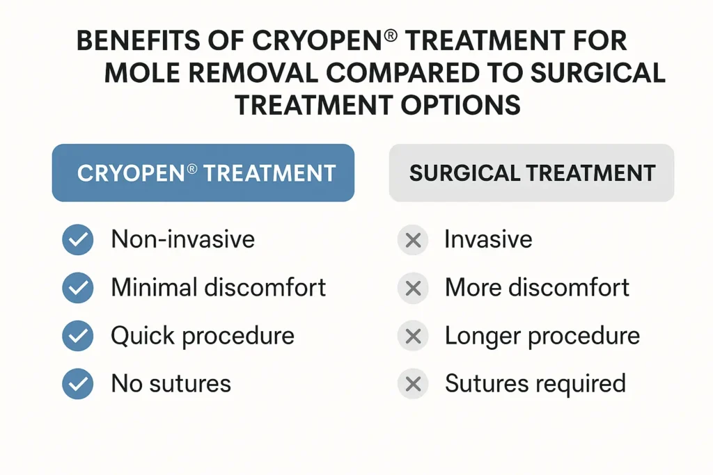 Benefits of professional mole-removal assessment at LA LIPO Petersfield