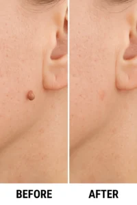 Skin tags removal Petersfield before and after