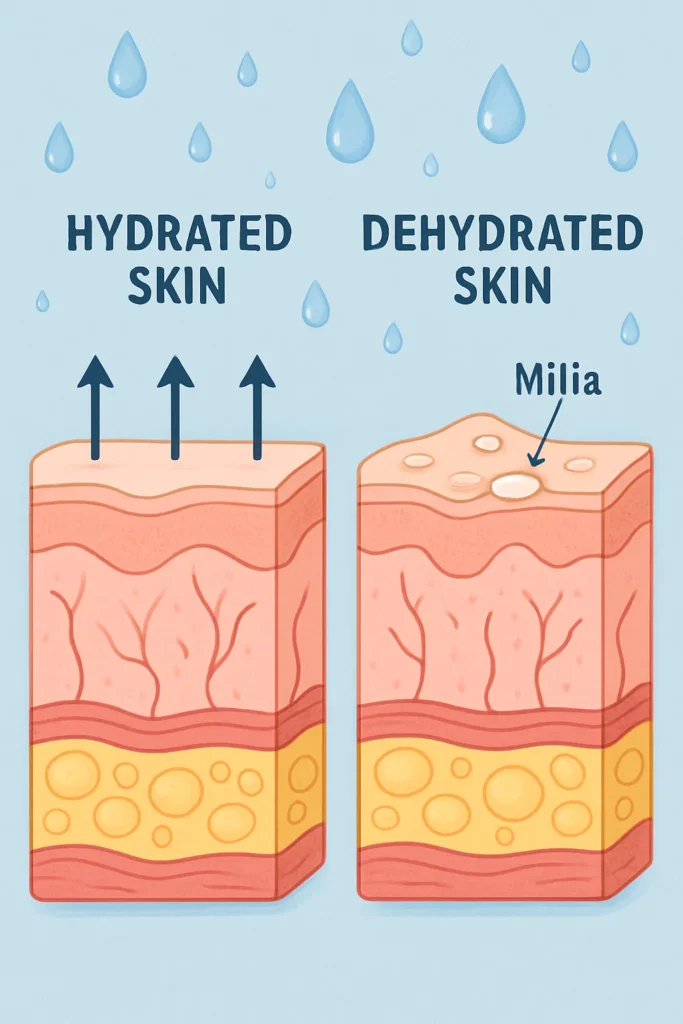 The importance of hydration and milia production Petersfield
